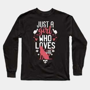 Just a Girl Who Loves Pitbulls Long Sleeve T-Shirt